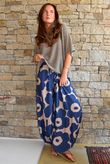 Carnaby Balloon Cuff Pant French Navy & Tan